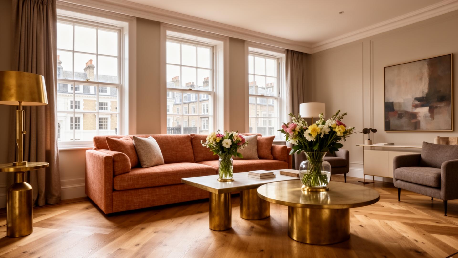 Aspirational serviced apartment interior